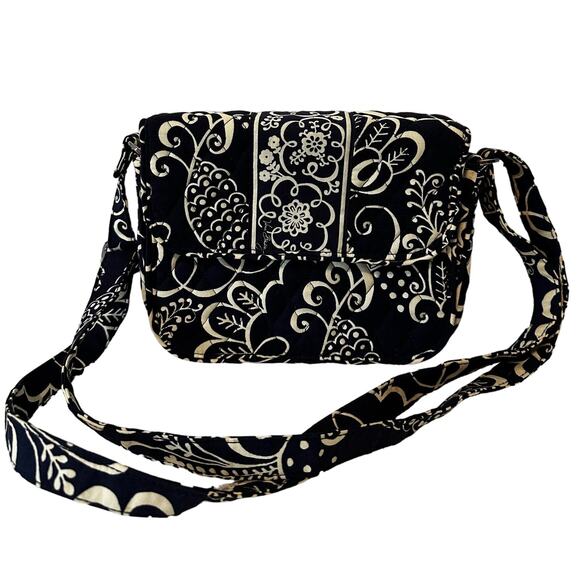 Vera Bradley Twirly Birds (retired) Navy Blue Crossbody Bag Adjustable - Picture 2 of 7